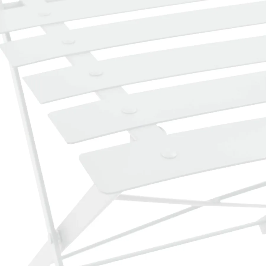 Mobilier de bistro 3 pcs Acier Blanc - 7
