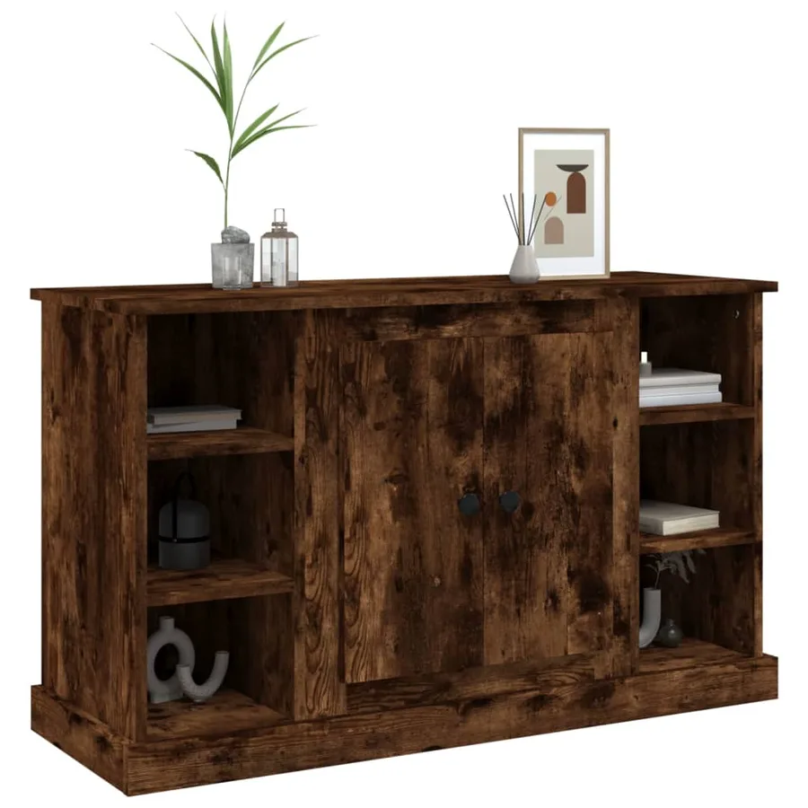 Buffet Chêne fumé 100x35,5x60 cm Bois d'ingénierie - 4
