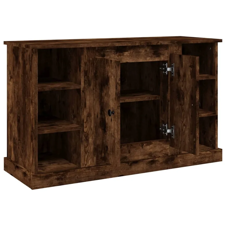 Buffet Chêne fumé 100x35,5x60 cm Bois d'ingénierie - 8