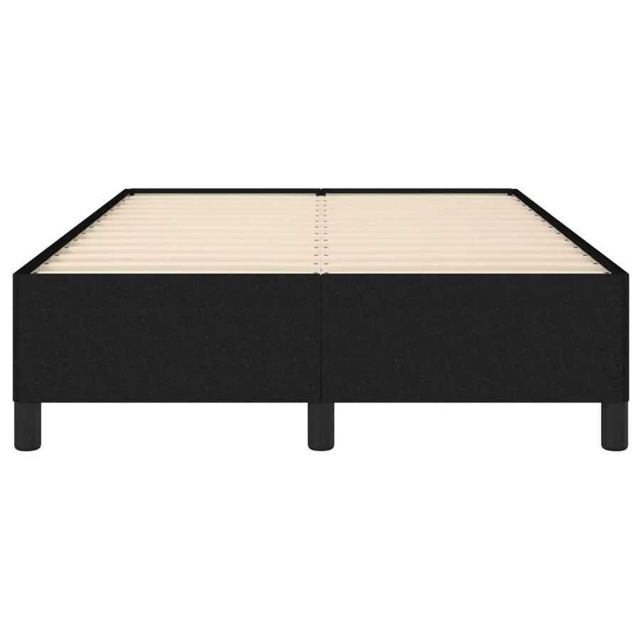 Cadre de lit sans matelas noir 120x200 cm tissu - 5