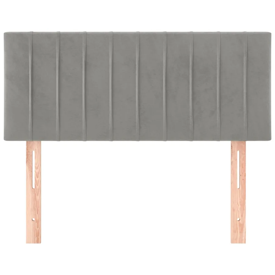 Tête de lit Gris clair 100x5x78/88 cm Velours - 3