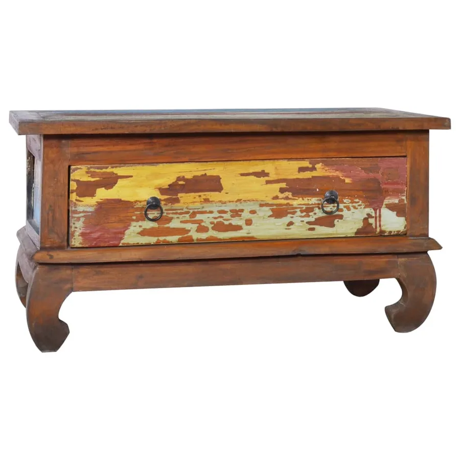 Table basse 80x50x40 cm Bois de teck récupéré - 10
