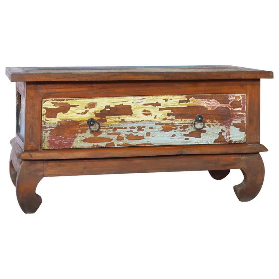 Table basse 80x50x40 cm Bois de teck récupéré - 12