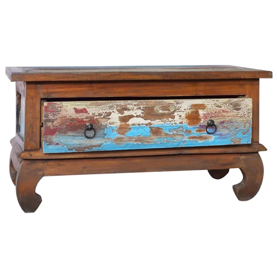 Table basse 80x50x40 cm Bois de teck récupéré - 2