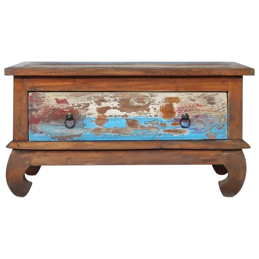 Table basse 80x50x40 cm Bois de teck récupéré - 3