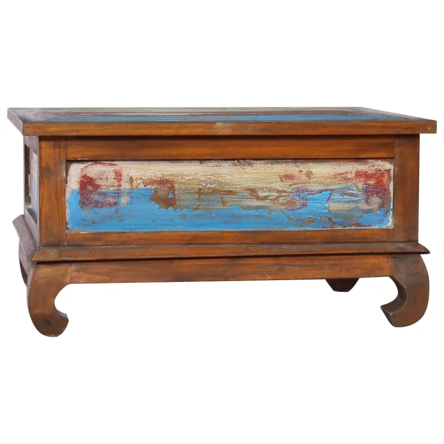 Table basse 80x50x40 cm Bois de teck récupéré - 5