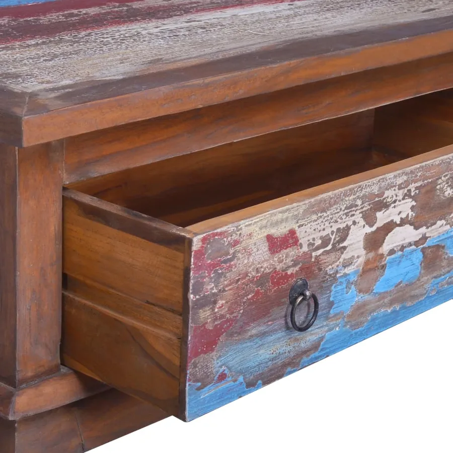 Table basse 80x50x40 cm Bois de teck récupéré - 7