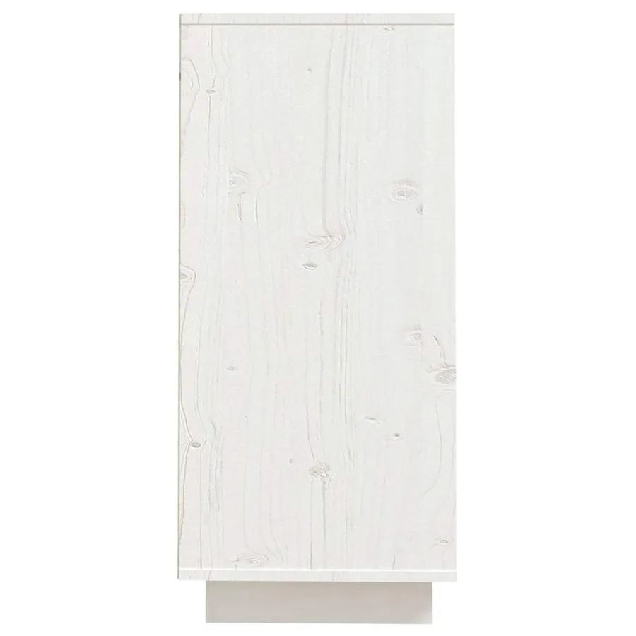 Buffet Blanc 60x34x75 cm Bois massif de pin - 6