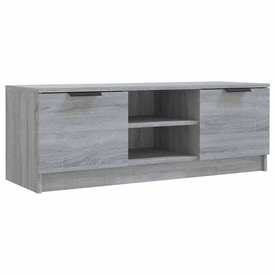 Meuble TV Sonoma gris 102x35x36,5 cm Bois d'ingénierie - 2