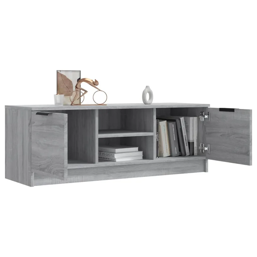 Meuble TV Sonoma gris 102x35x36,5 cm Bois d'ingénierie - 7