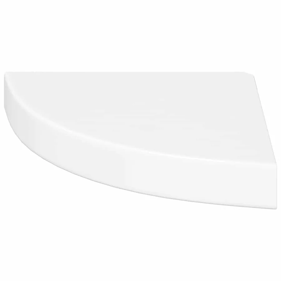 Étagères d'angle flottantes 4 pièces Blanc brillant 25 x 25 x 3,8 cm MDF - 6