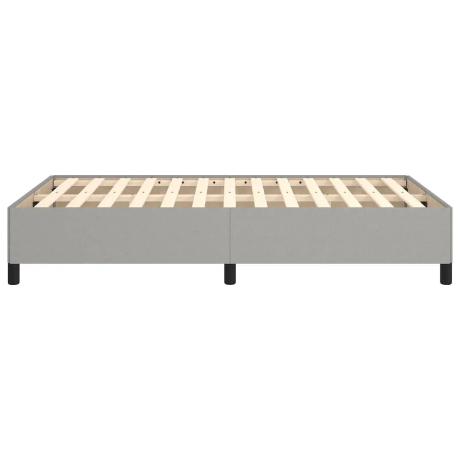 Cadre de lit sans matelas gris clair 120x200 cm tissu - 6