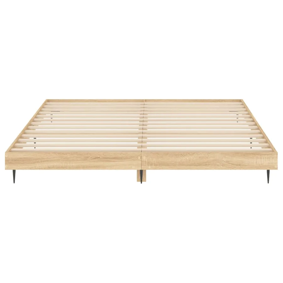 Cadre de lit sans matelas chêne sonoma 140x200 cm - 6