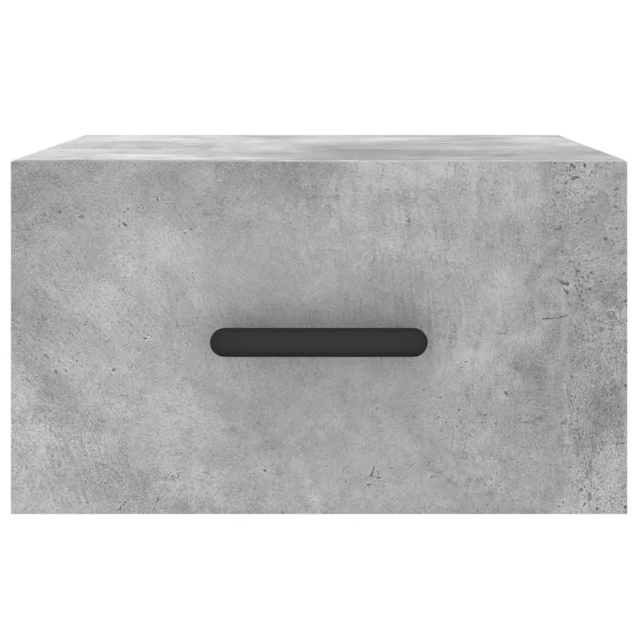 Table de chevet murale gris béton 35x35x20 cm - 5
