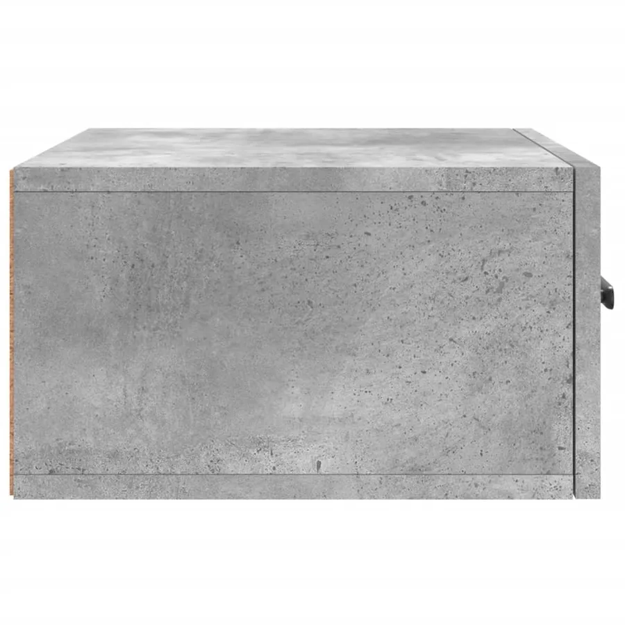 Table de chevet murale gris béton 35x35x20 cm - 7