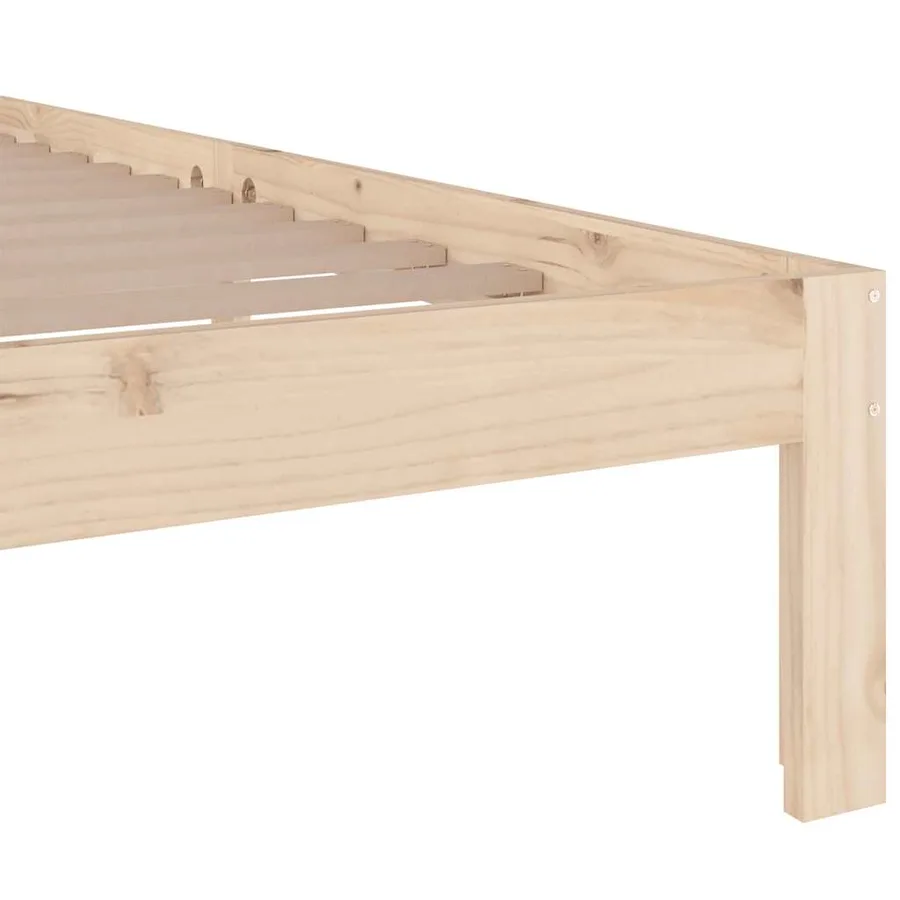 Cadre de lit sans matelas bois massif 150x200 cm - 6