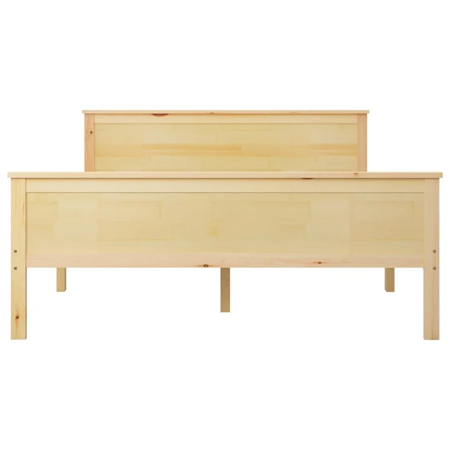 Cadre de lit sans matelas bois massif de pin 140x200 cm - 4