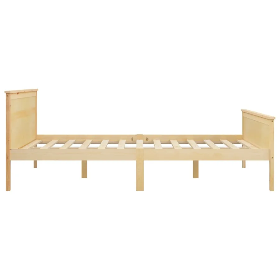 Cadre de lit sans matelas bois massif de pin 140x200 cm - 5