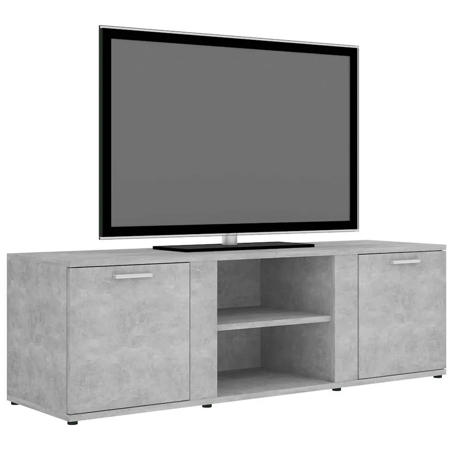 Meuble TV Gris béton 120x34x37 cm Bois d’ingénierie - 3