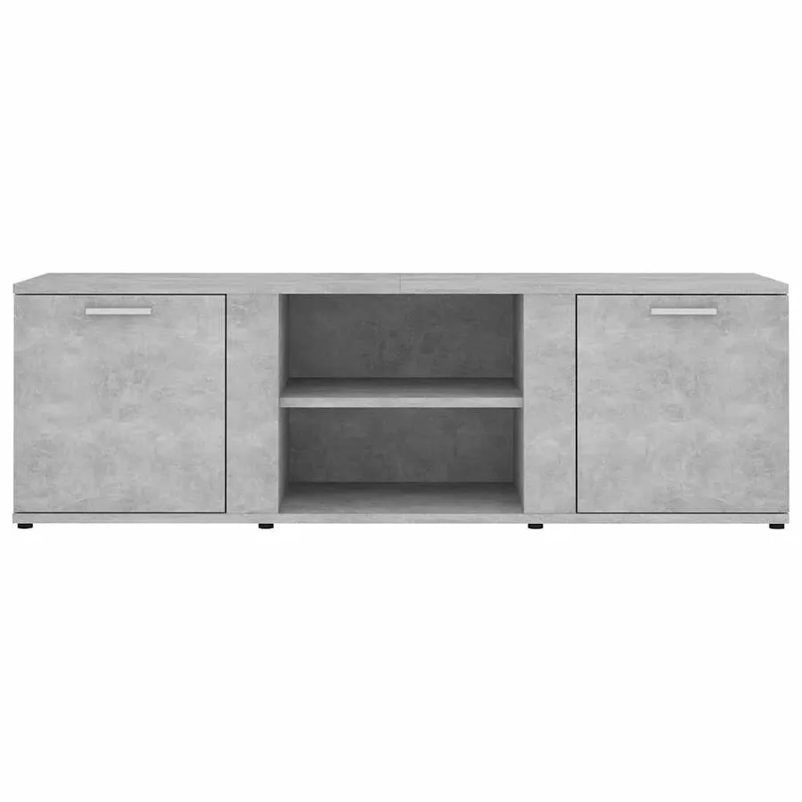 Meuble TV Gris béton 120x34x37 cm Bois d’ingénierie - 7