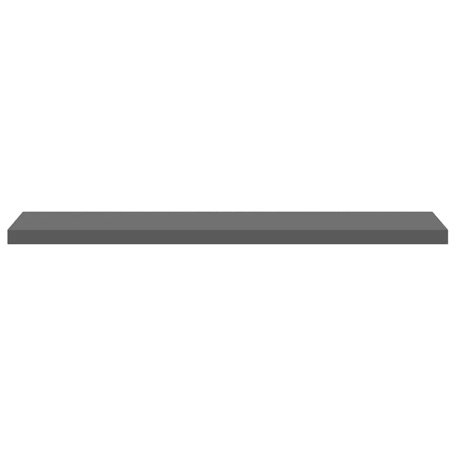 Étagères murales flottantes 4 pcs gris brillant 120x23,5x3,8 cm - 7