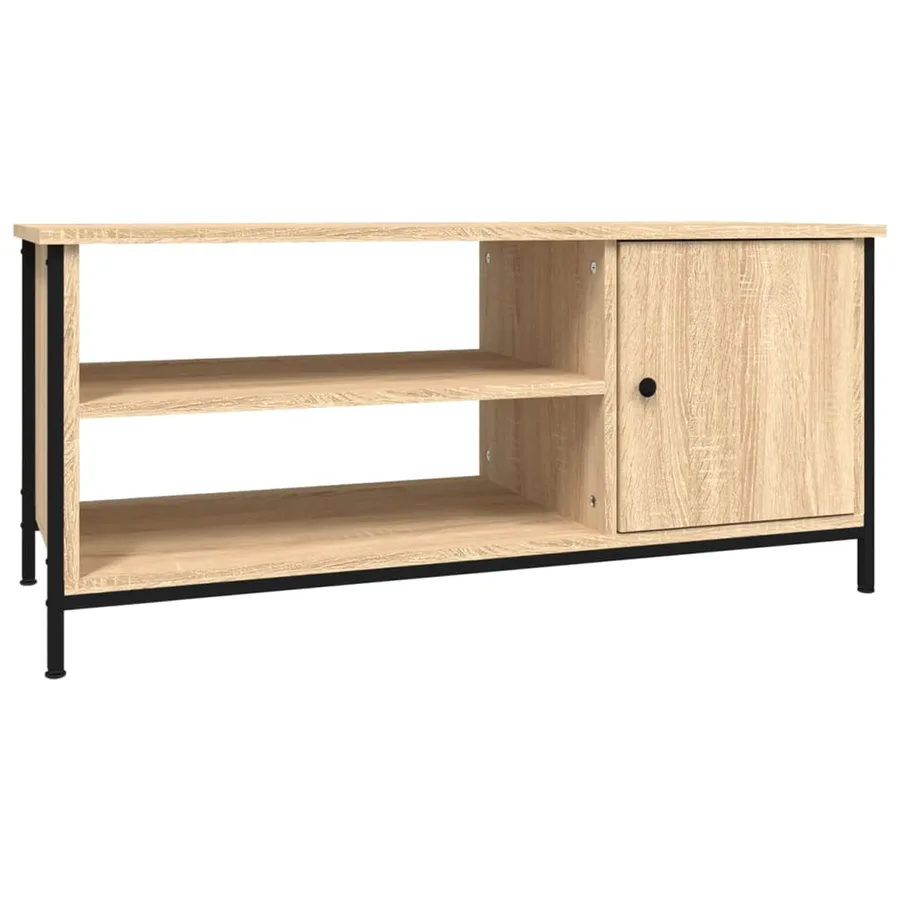 Meuble TV chêne sonoma 100x40x45 cm bois d'ingénierie - 2