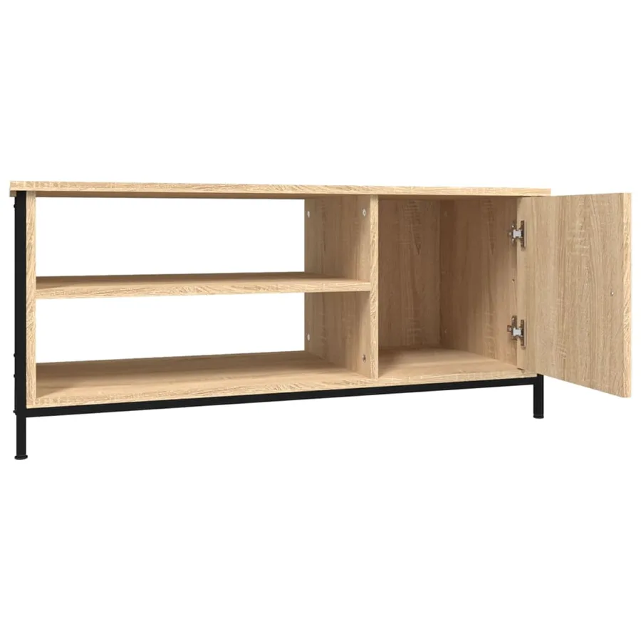 Meuble TV chêne sonoma 100x40x45 cm bois d'ingénierie - 6