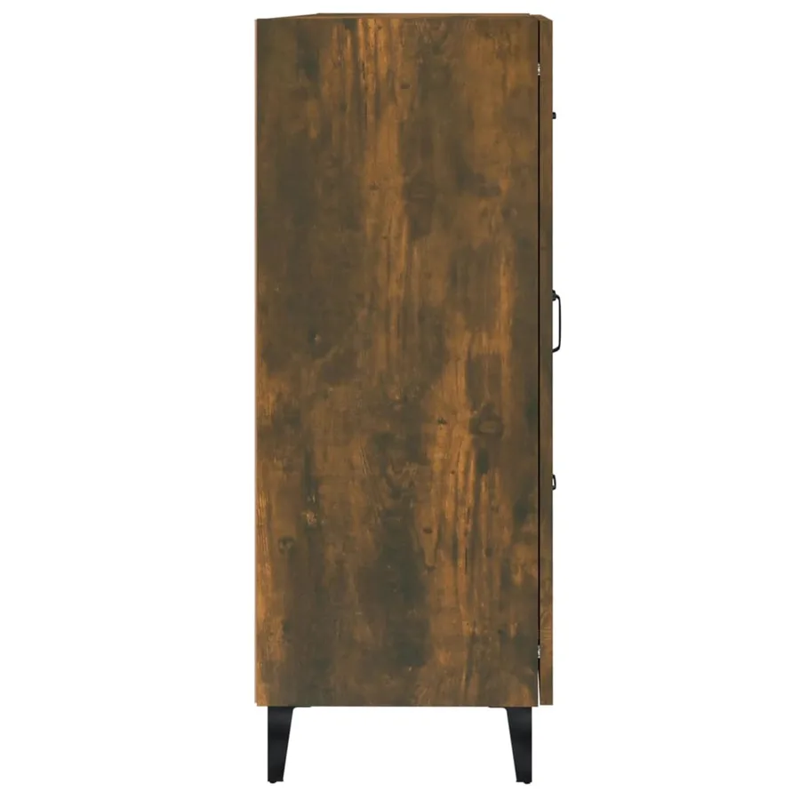 Buffet Chêne fumé 69,5x34x90 cm Bois d'ingénierie - 8