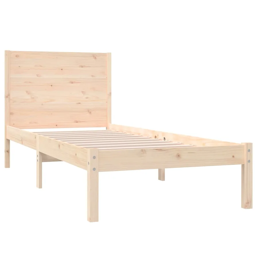 Cadre de lit sans matelas 90x200 cm bois de pin massif - 4