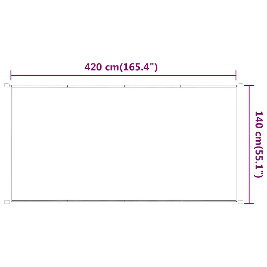 Auvent vertical Blanc 140x420 cm Tissu oxford - 6
