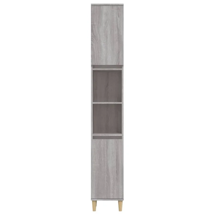 Armoire de bain sonoma gris 30x30x190 cm bois d'ingénierie - 6