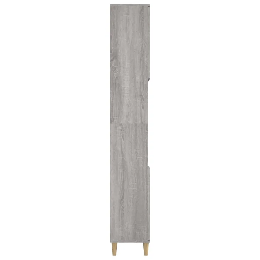 Armoire de bain sonoma gris 30x30x190 cm bois d'ingénierie - 8