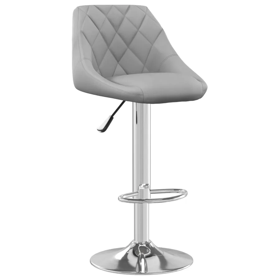 Tabourets de bar lot de 2 gris clair velours - 3