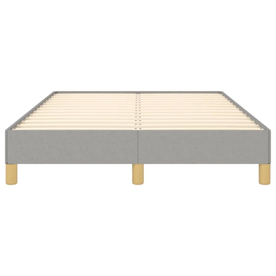 Cadre de lit sans matelas gris clair 120x200 cm tissu - 5
