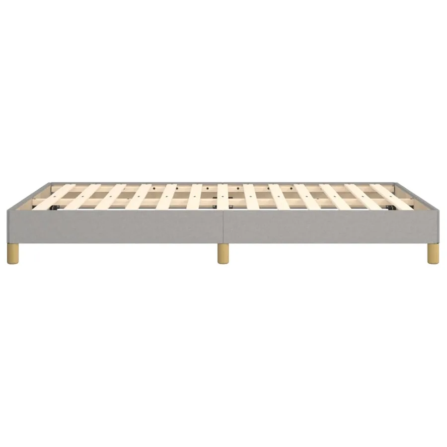 Cadre de lit sans matelas gris clair 120x200 cm tissu - 6