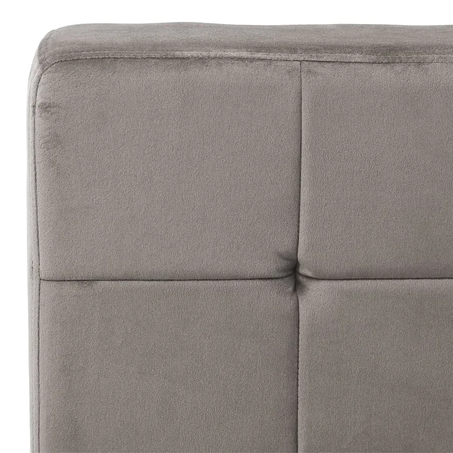 Chaise de relaxation 65x79x87 cm Gris clair Velours - 6