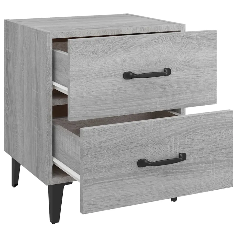 Tables de chevet 2 pcs Sonoma gris 40x35x47,5 cm - 6