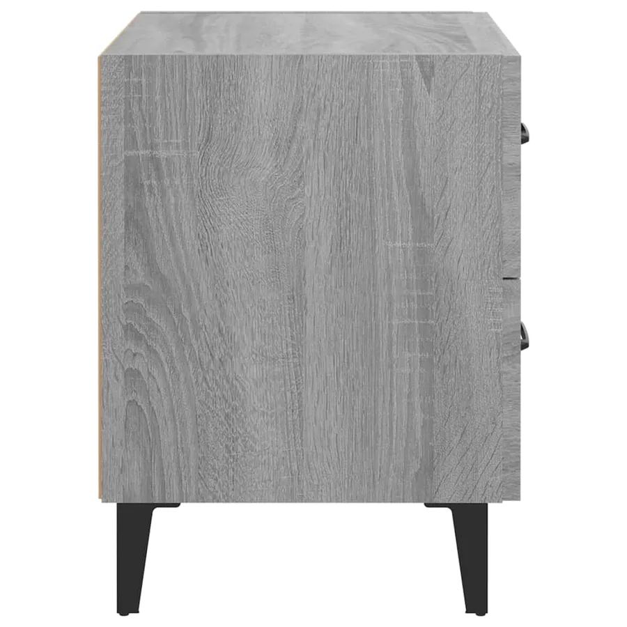 Tables de chevet 2 pcs Sonoma gris 40x35x47,5 cm - 7
