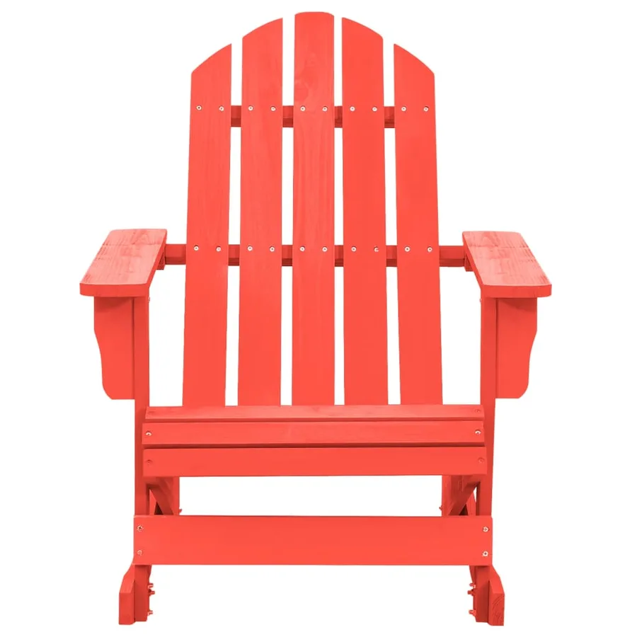 Chaise à bascule de jardin Adirondack bois de sapin rouge - 2