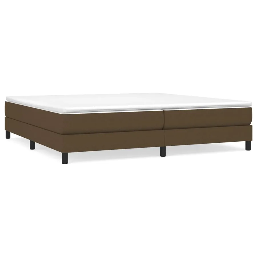 Sommier à lattes de lit avec matelas Marron foncé 200x200 cm - 2
