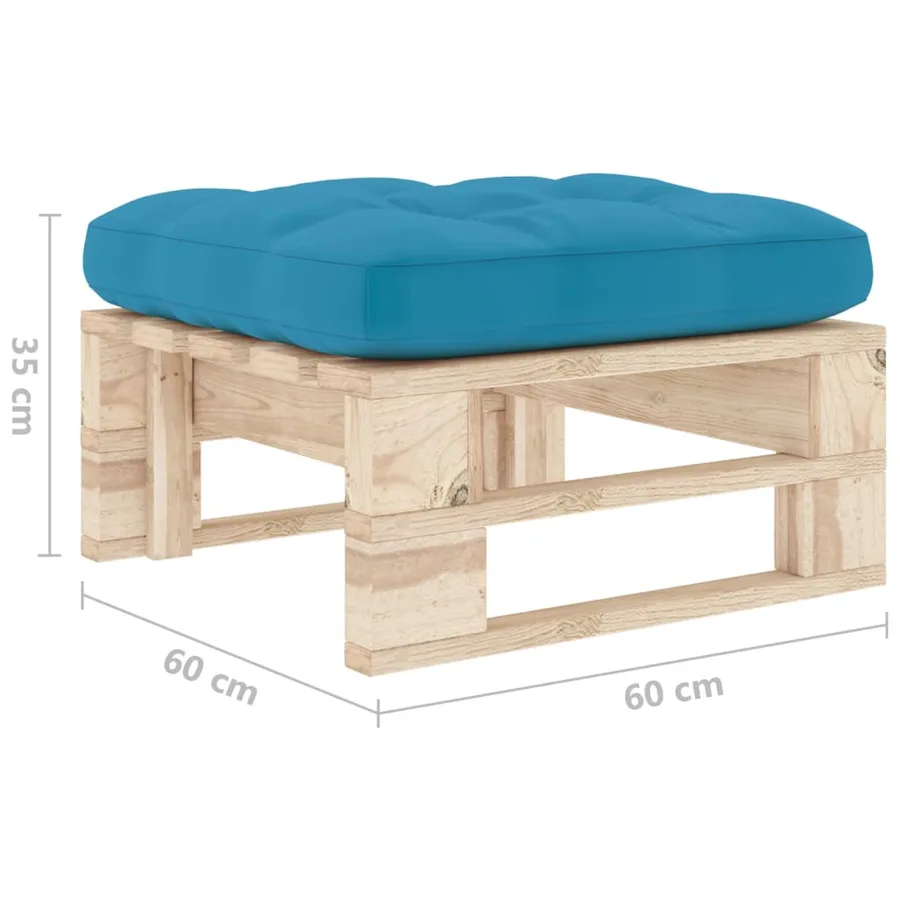 Pouf palette de jardin bois de pin imprégné - 5