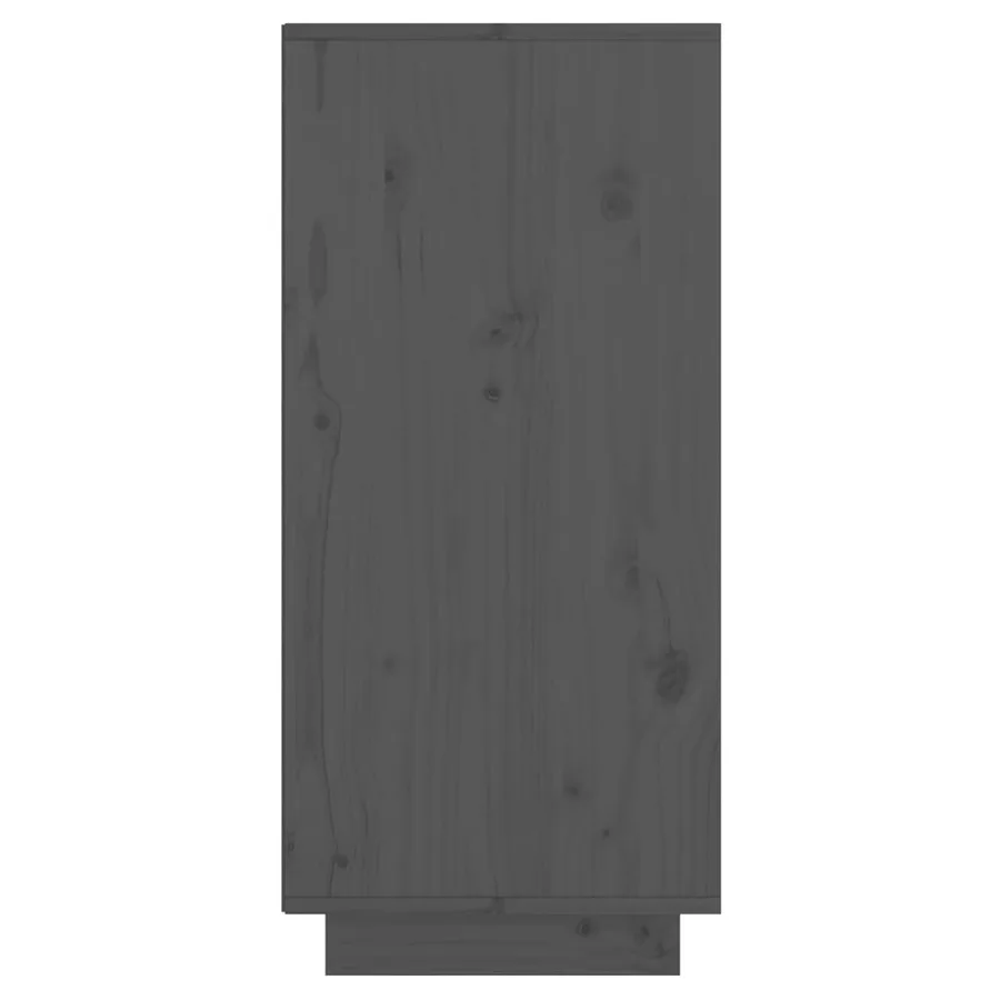 Buffet Gris 60x34x75 cm Bois massif de pin - 7