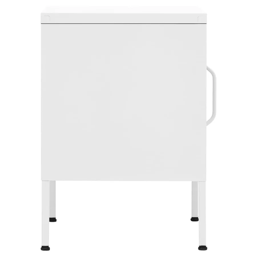 Table de chevet Blanc 35x35x51 cm Acier - 6
