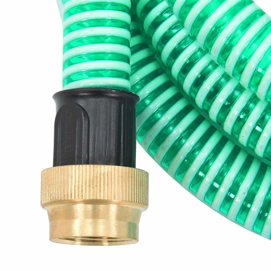 Tuyau d'aspiration avec raccords en laiton vert 1,1" 15 m PVC - 4