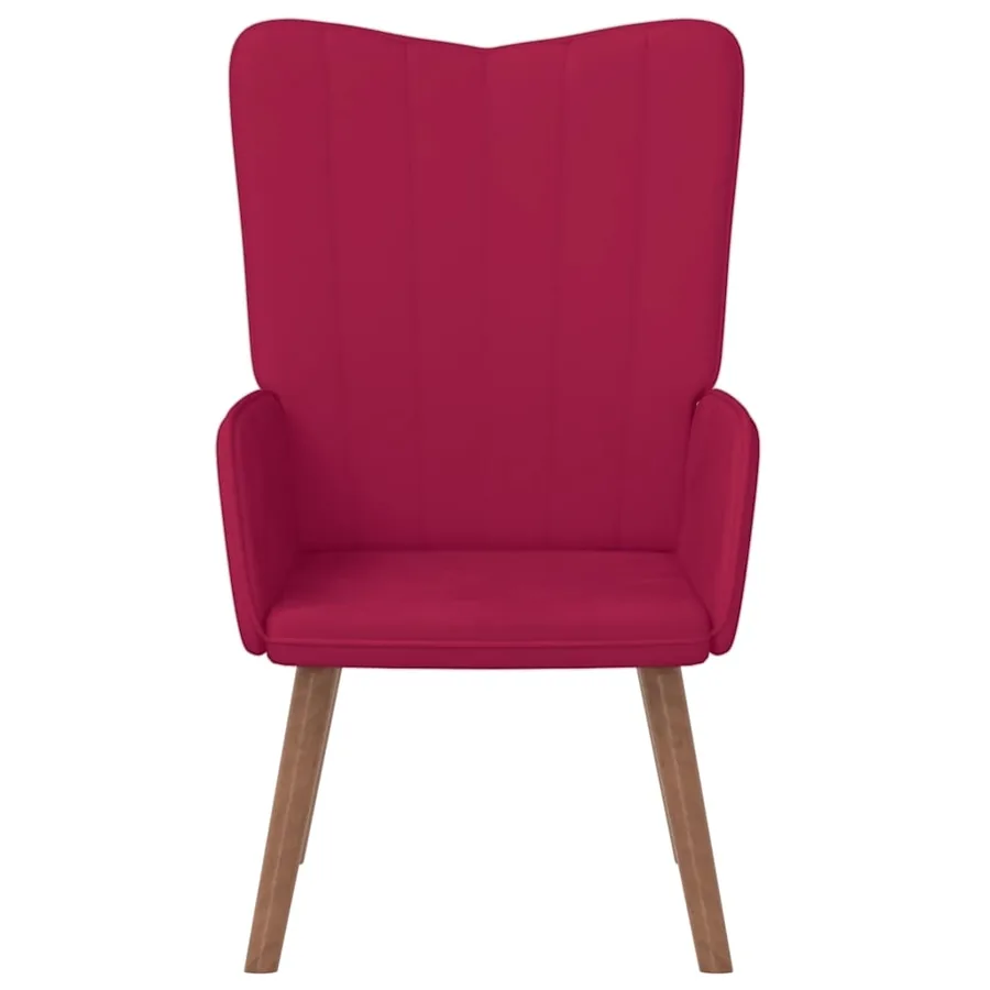 Chaise de relaxation Rouge bordeaux Velours - 3