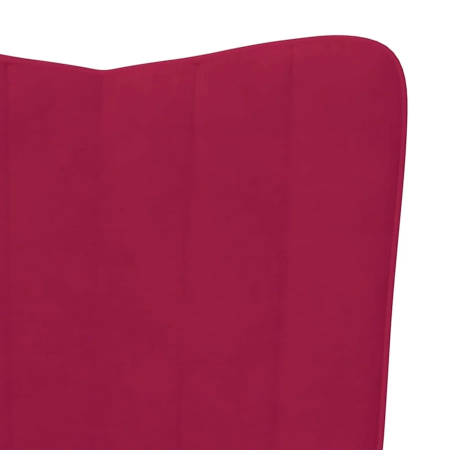 Chaise de relaxation Rouge bordeaux Velours - 6