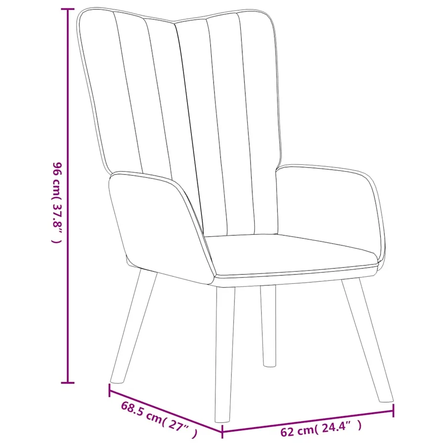 Chaise de relaxation Rouge bordeaux Velours - 8