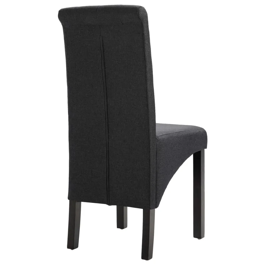 Chaises à manger lot de 2 gris foncé tissu - 5