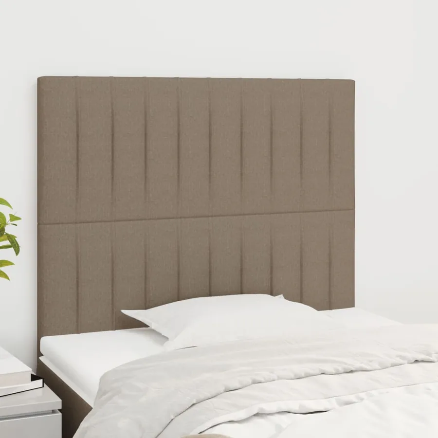Tête de lit Taupe 80x5x118/128 cm Tissu