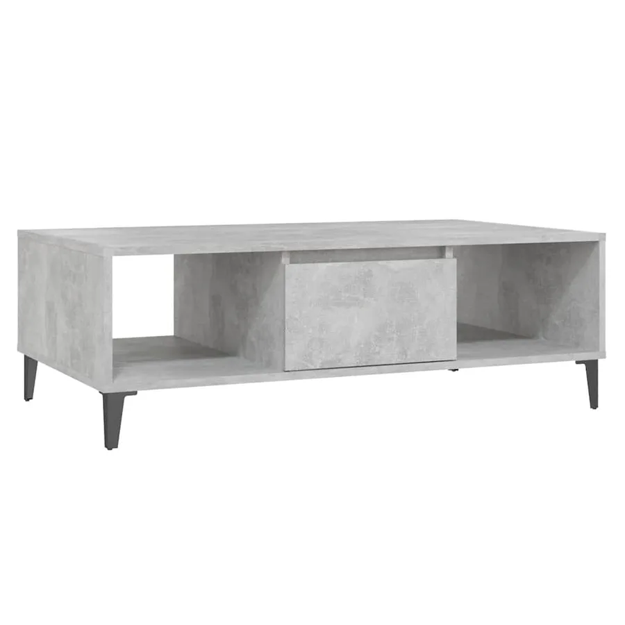 Table basse gris béton 103,5x60x35 cm bois d'ingénierie - 2